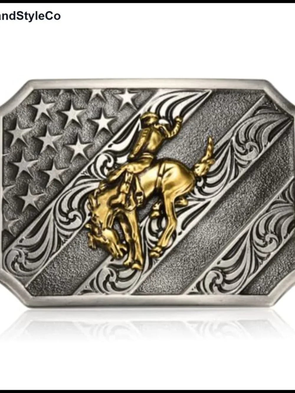 Western Cowboy Belt Buckle - Longhorn Bull Texas Horse Cross Prayer Rodeo